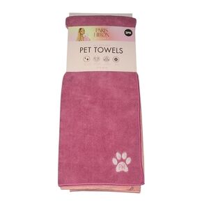 Paris Hilton Pink Pet Towels - Set Of 2